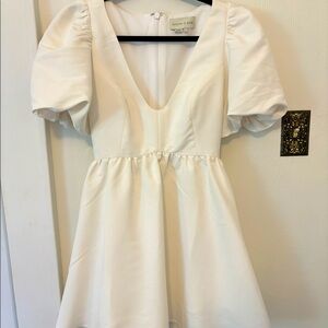 Sachin & Babi Beverly Puff-Sleeve Deep-V Dress